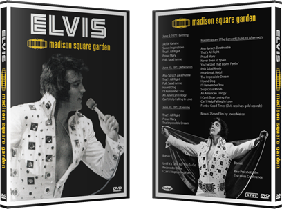 Elvis At Madison Square Garden DVD.