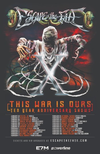 Escape The Fate announce 'This War Is Ours' 10th anniversary tour