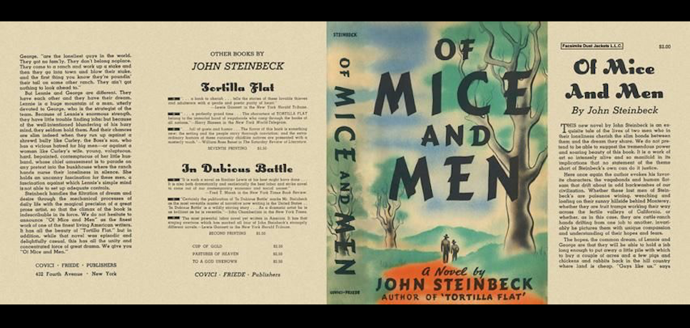 TODAY: In 1937, John Steinbeck's Of Mice and Men is published.