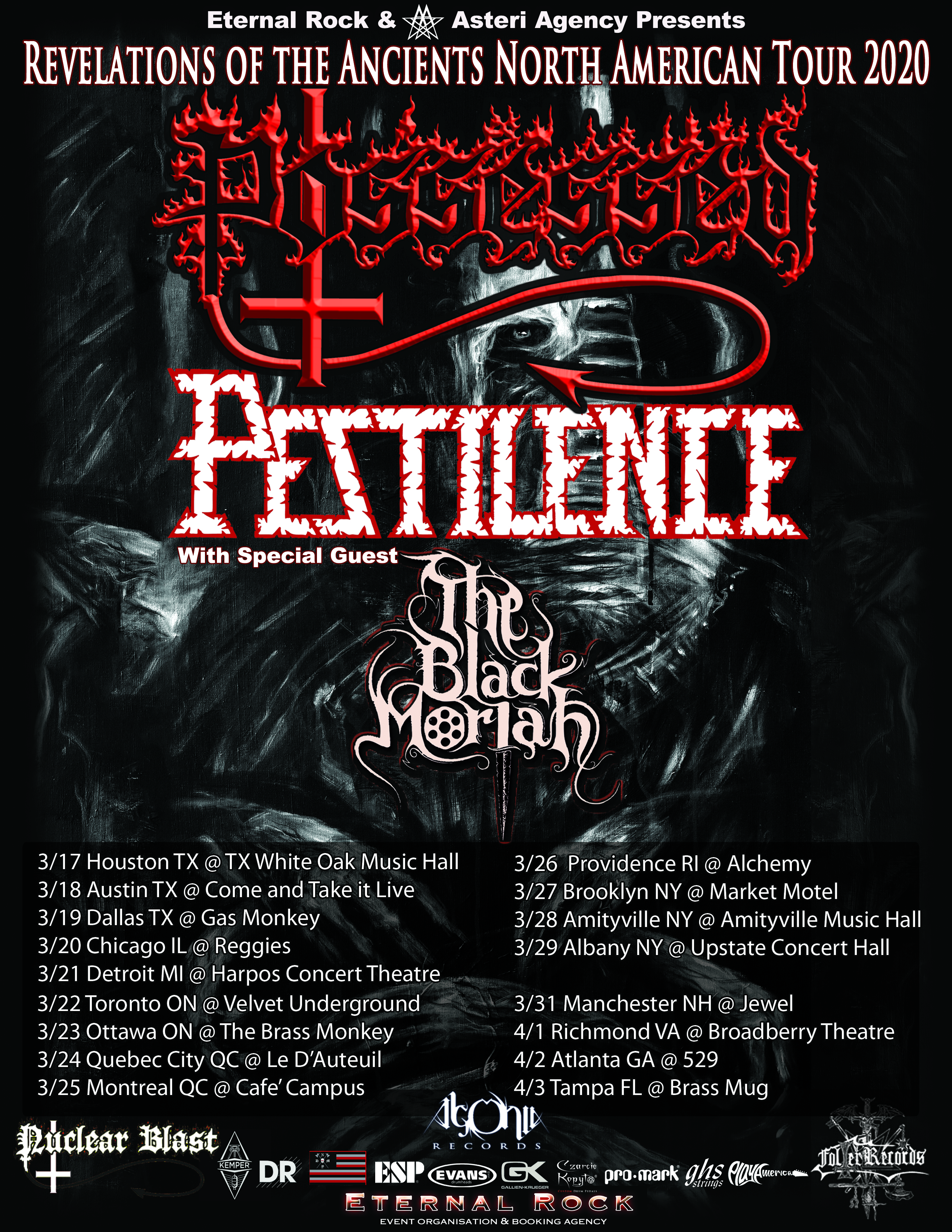 POSSESSED Announces Revelations Of The Ancients North American Tour 2020!