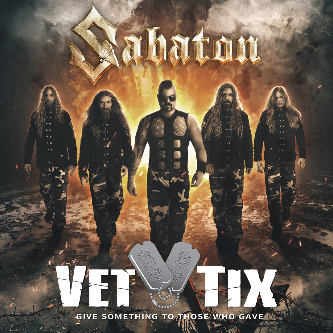 SABATON partner up with Veteran Tickets Foundation for select 2019 U.S. dates of "The Great Tour"