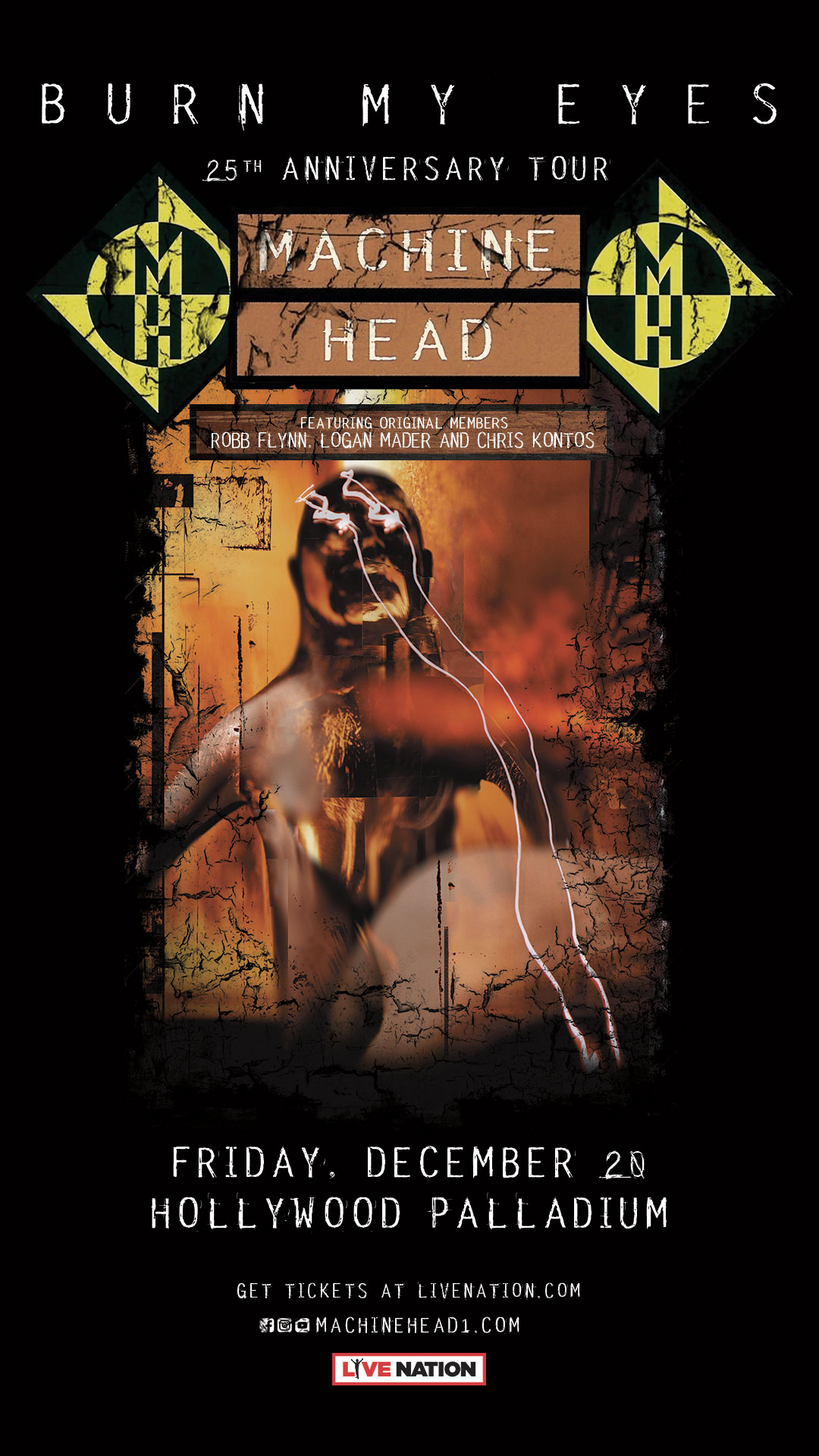 MACHINE HEAD Announce Burn My Eyes 25th Anniversary Show At The Hollywood Palladium!