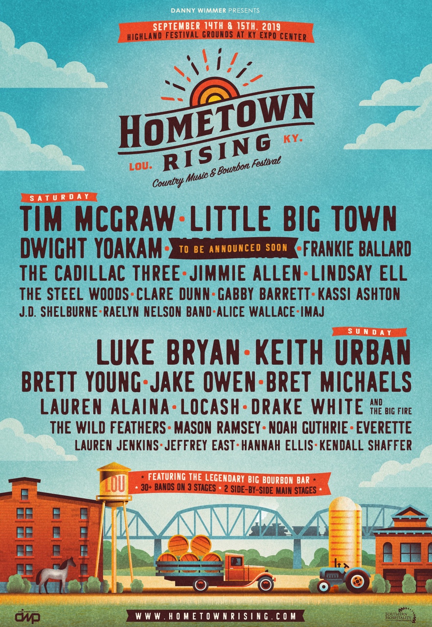 HOMETOWN RISING COUNTRY MUSIC & BOURBON FESTIVAL MAKES ITS ANTICIPATED DEBUT IN LOUISVILLE, KENTUCKY