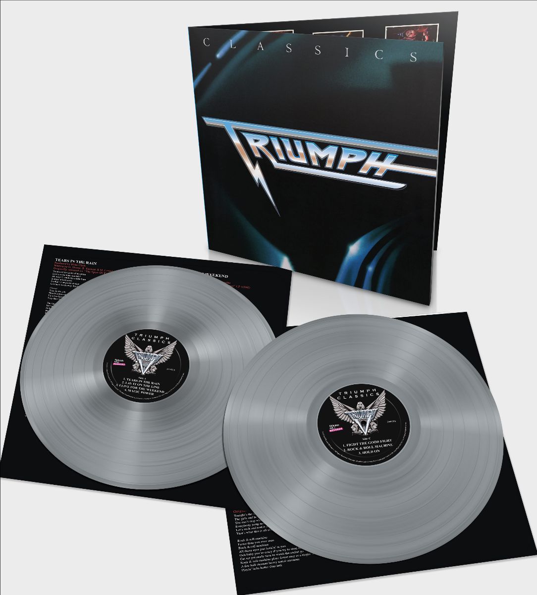 TRIUMPH ‘CLASSICS’ TO BE RE-RELEASED AS A DOUBLE LP, PRESSED ON 180 GRAM SILVER VINYL