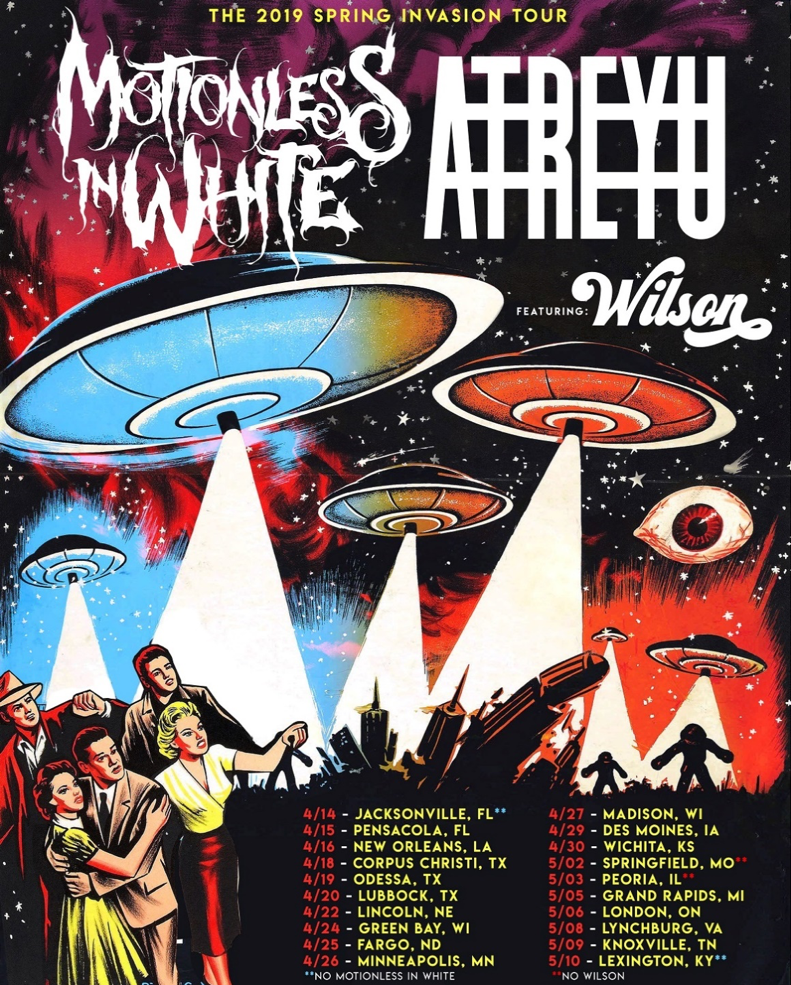 Motionless In White + Atreyu Announce Co-Headline 2019 Spring Invasion Tour