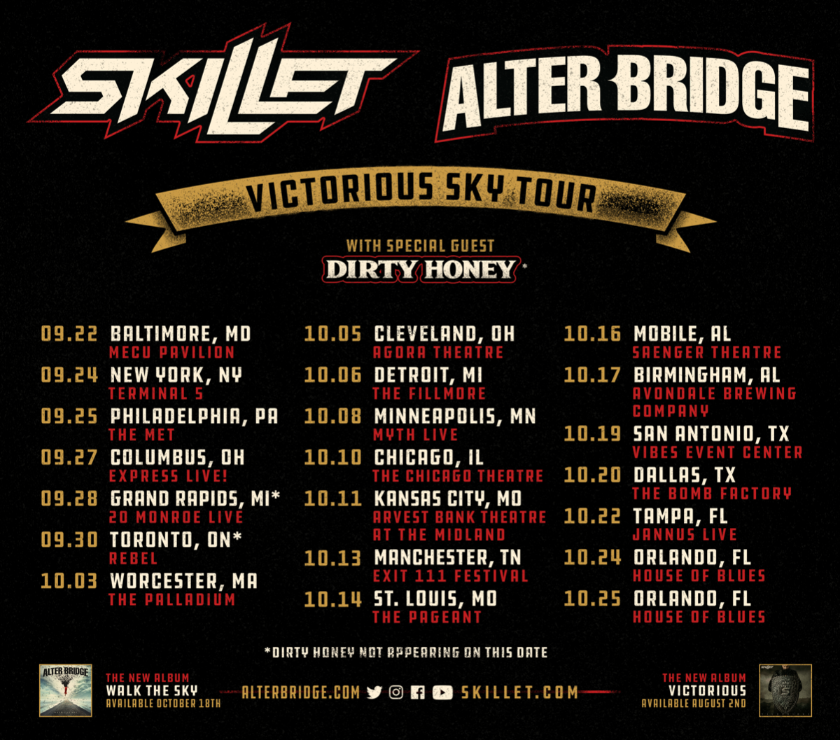 Skillet + Alter Bridge Announce Fall 2019 Tour