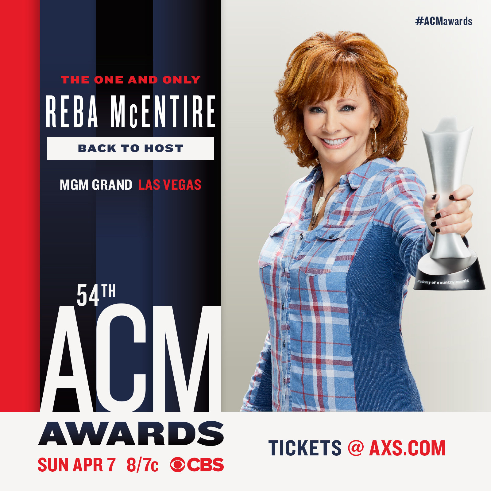 Reba Hosts the 54th ACM Awards Sunday Night on CBS