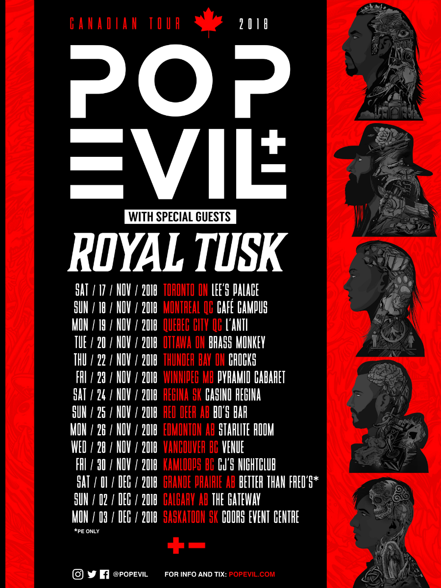 Pop Evil Announce Canadian Headline Tour