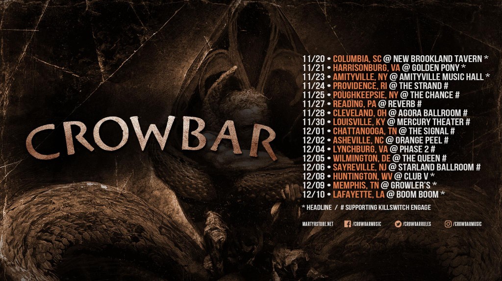 Crowbar Announce New 2018/2019 Tour Dates