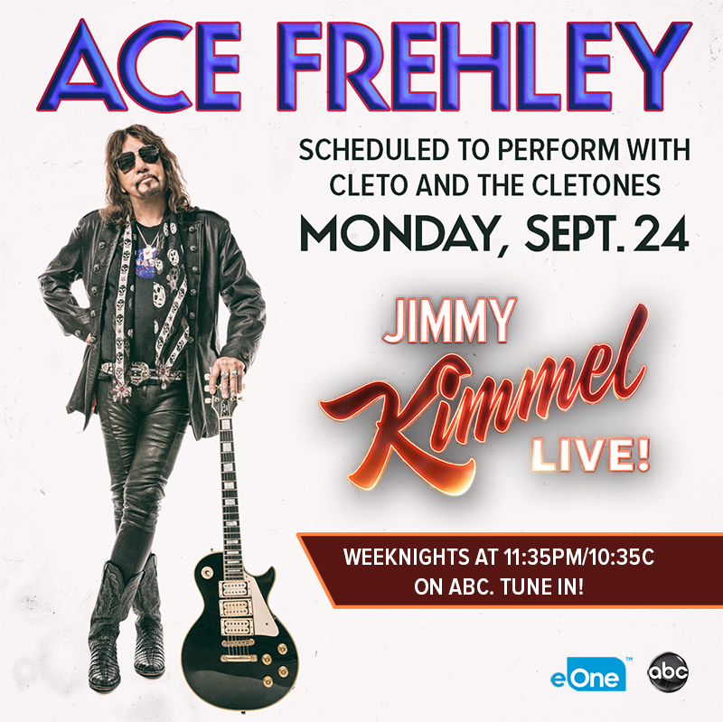 Ace Frehley To Appear On Jimmy Kimmel Live! Monday September 24