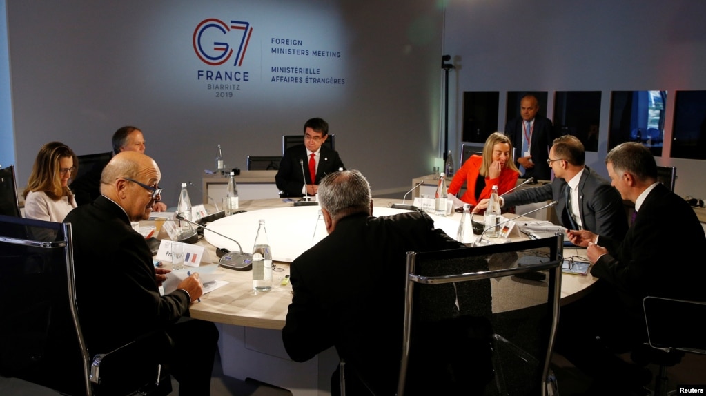 Các nhà ngoại giao cấp cao của G7 tham dự cuộc họp hôm 6/4.