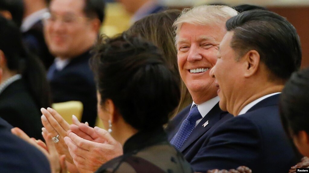 Tổng thống Trump và Chủ tịch Tập Cận Bình trong cuộc gặp tại Trung Quốc cuối năm 2017.