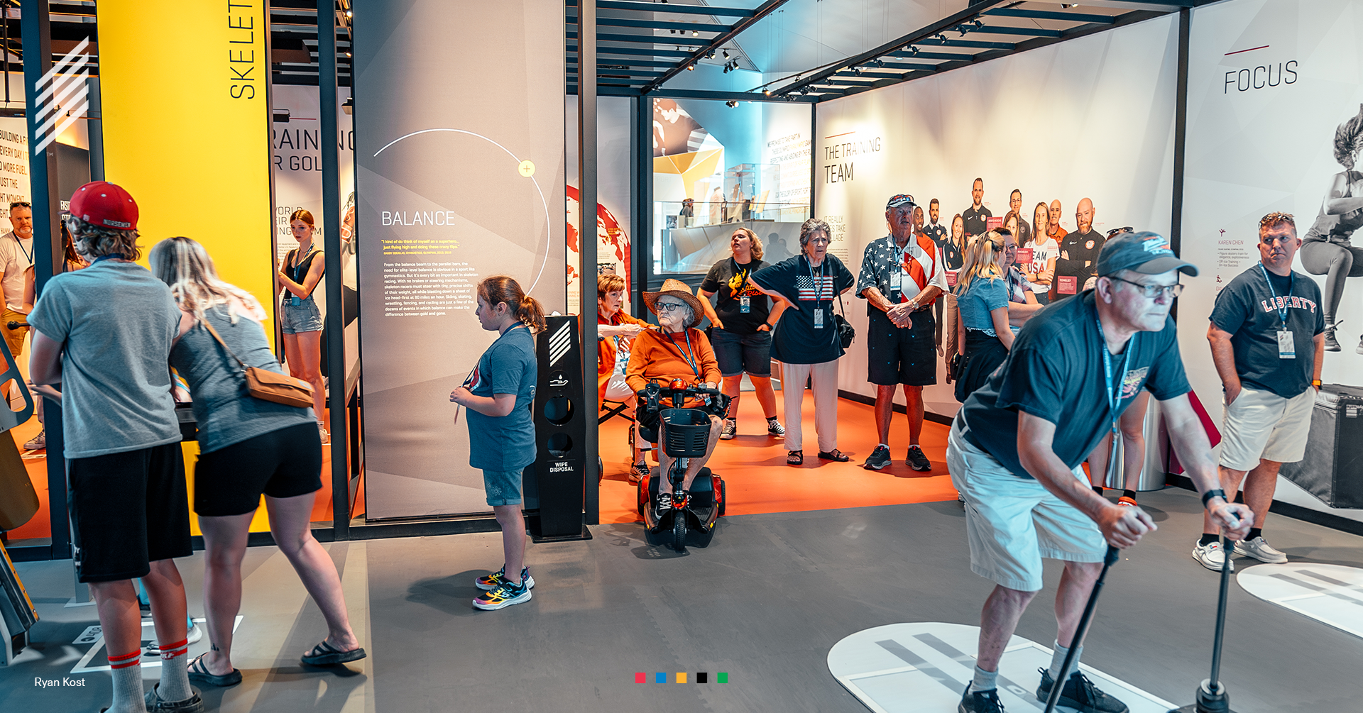 Image of Individuals using the interactive exhibits in the museum