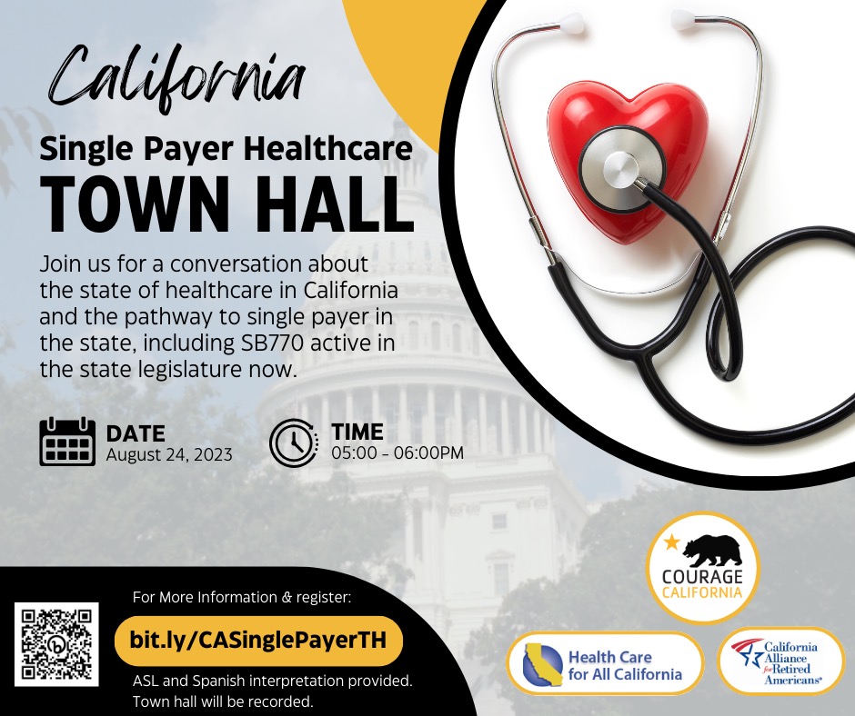 Single Payer Healthcare Town Hall @ Online via Zoom