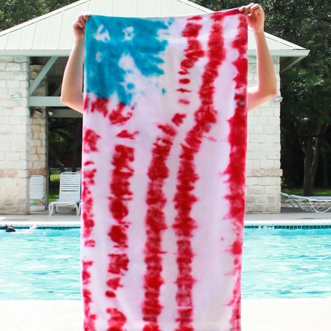 4th of july crafts - Patriotic Tie Dye Towel