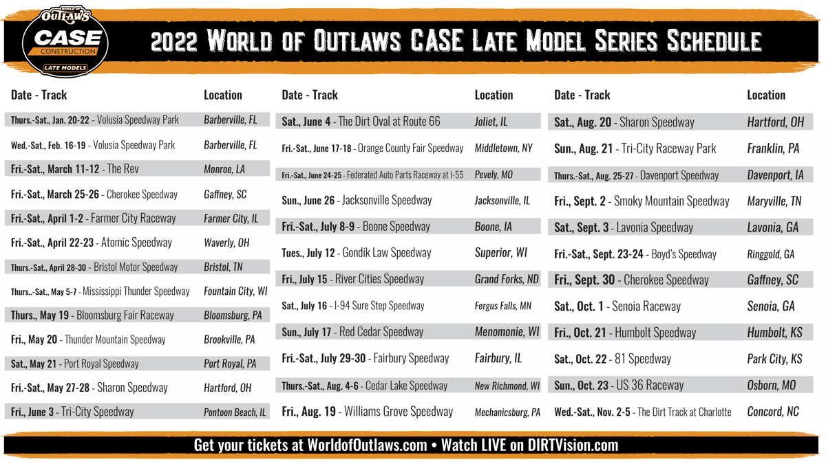 2022 World of Outlaws CASE Construction Late Models