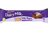 A new version of the Cadbury Dairy Milk bar containing 30% less sugar (Mondelez/PA)