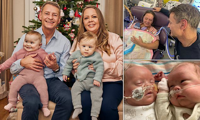 Healthy and home for Christmas... Britain's most premature twins: Born at 22 weeks