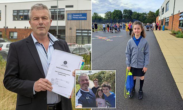 Christian father removes his nine-year-old daughter from school after being horrified by