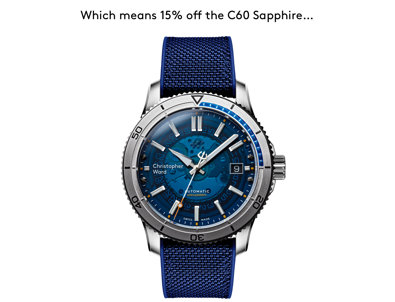 Which means 15% off the C60 Sapphire...