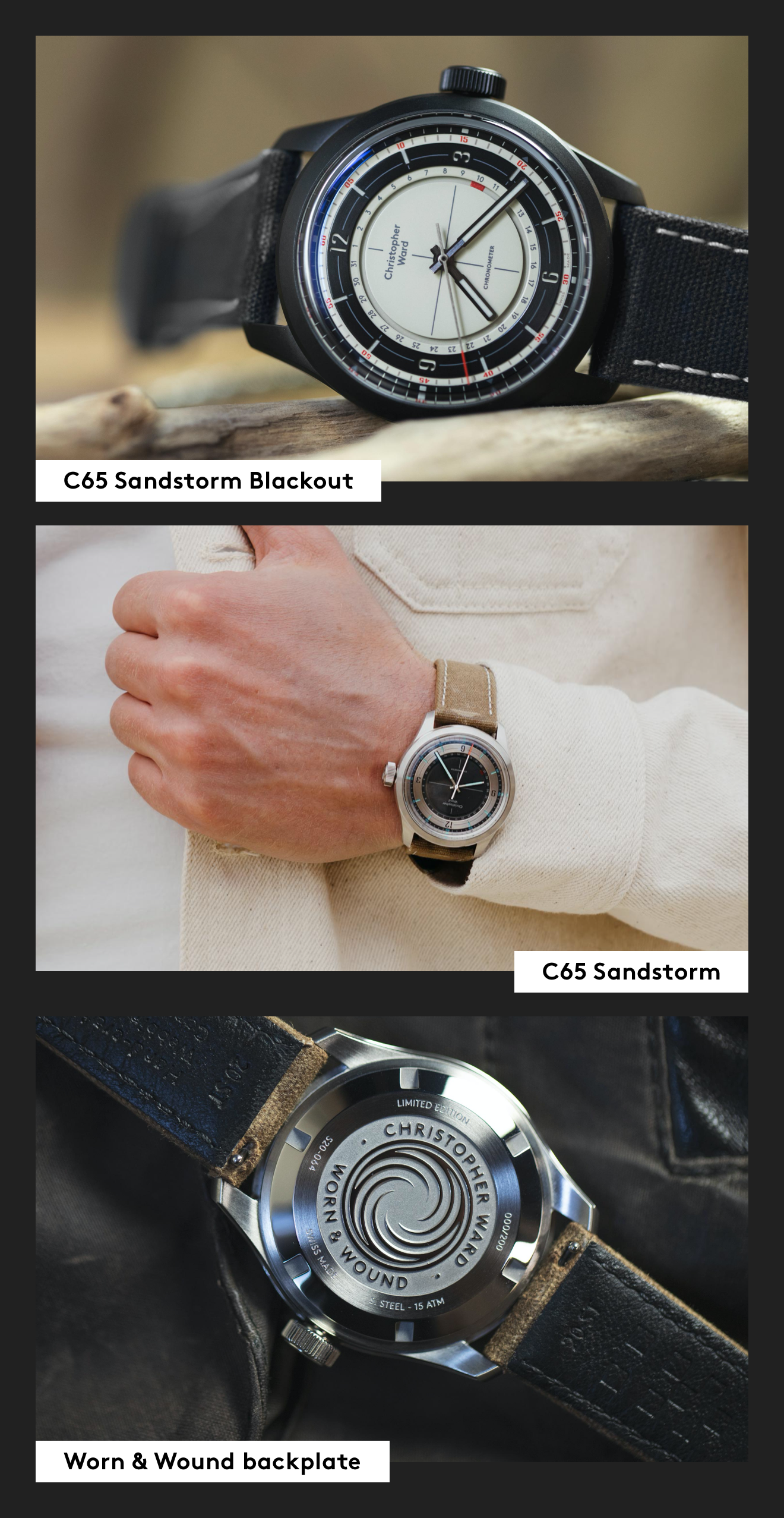 C65 Sandstorm and Sandstorm Blackout Chronometers