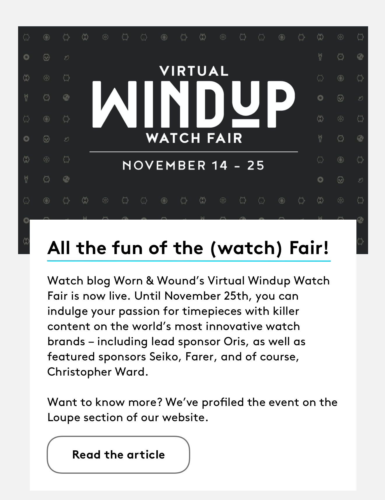 All the fun of the (watch) Fair!