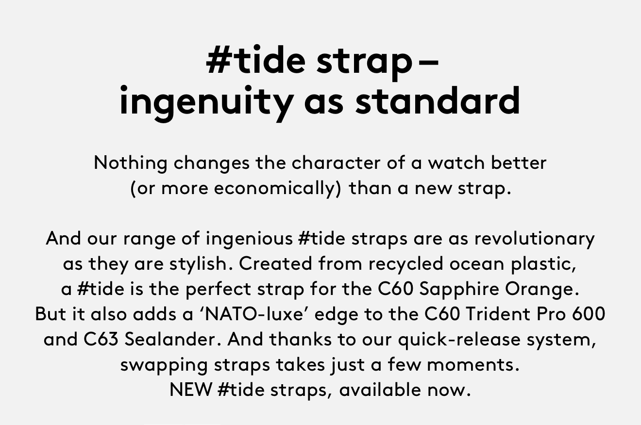 #tide strap – ingenuity as standard