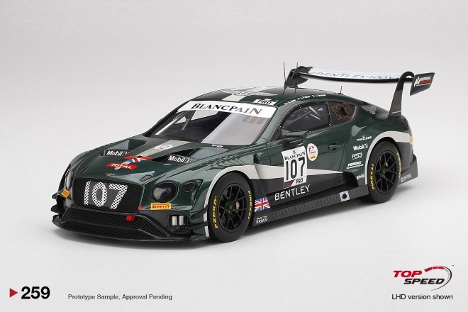Bentley Continental GT3 2019 Total 24 Hours of Spa #107 1:18 Model Car - Pre Order Now