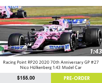 Racing Point RP20 2020 70th Anniversary GP #27 Nico Hülkenberg 1:43 Model Car - Pre Order Now