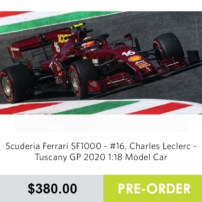 Scuderia Ferrari SF1000 - #16, Charles Leclerc - Tuscany GP 2020 1:18 Model Car - Pre Order