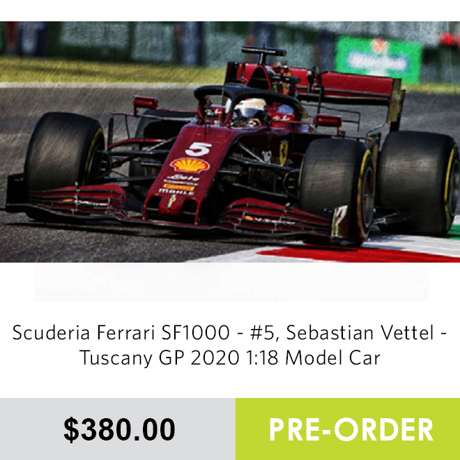 Scuderia Ferrari SF1000 - #5, Sebastian Vettel - Tuscany GP 2020 1:18 Model Car - Pre Order