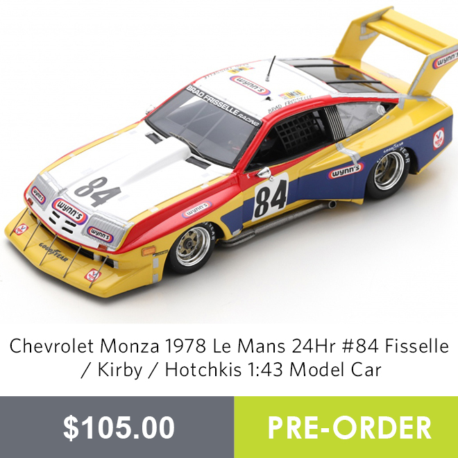 Chevrolet Monza 1978 Le Mans 24Hr #84 Fisselle / Kirby / Hotchkis 1:43 Model Car