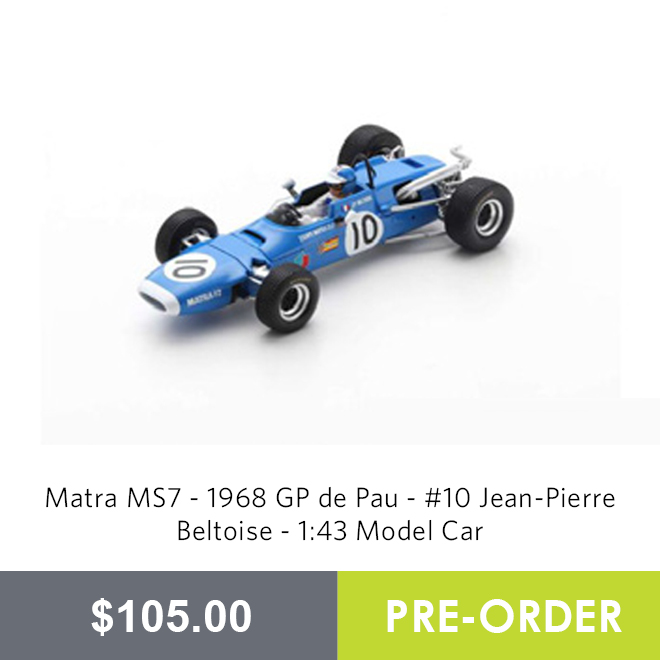 Matra MS7 - 1968 GP de Pau - #10 Jean-Pierre Beltoise - 1:43 Model Car