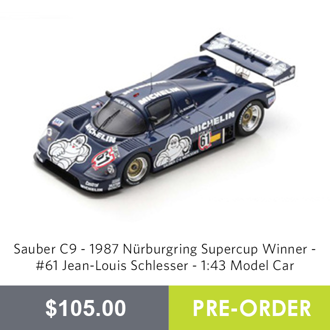 Sauber C9 - 1987 Nürburgring Supercup Winner - #61 Jean-Louis Schlesser - 1:43 Model Car