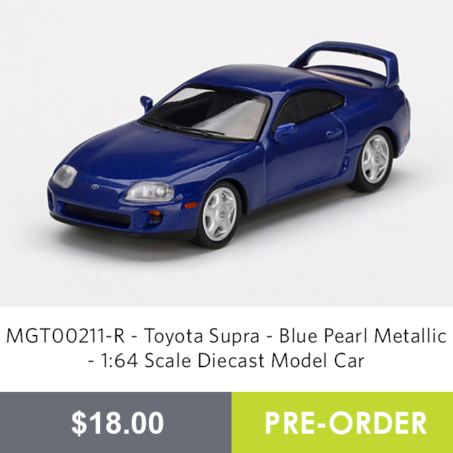 MGT00211-R - Toyota Supra - Blue Pearl Metallic - 1:64 Scale Diecast Model Car