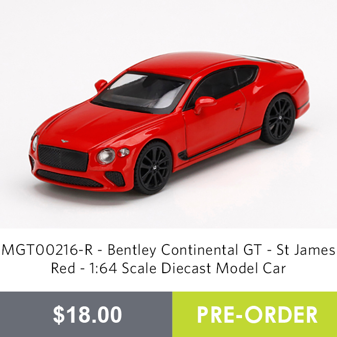MGT00216-R - Bentley Continental GT - St James Red - 1:64 Scale Diecast Model Car