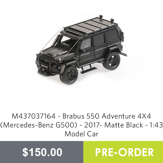 M437037164 - Brabus 550 Adventure 4X4 (Mercedes-Benz G500) - 2017- Matte Black - 1:43 Model Car