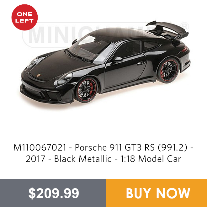 M110067021 - Porsche 911 GT3 RS (991.2) - 2017 - Black Metallic - 1:18 Model Car