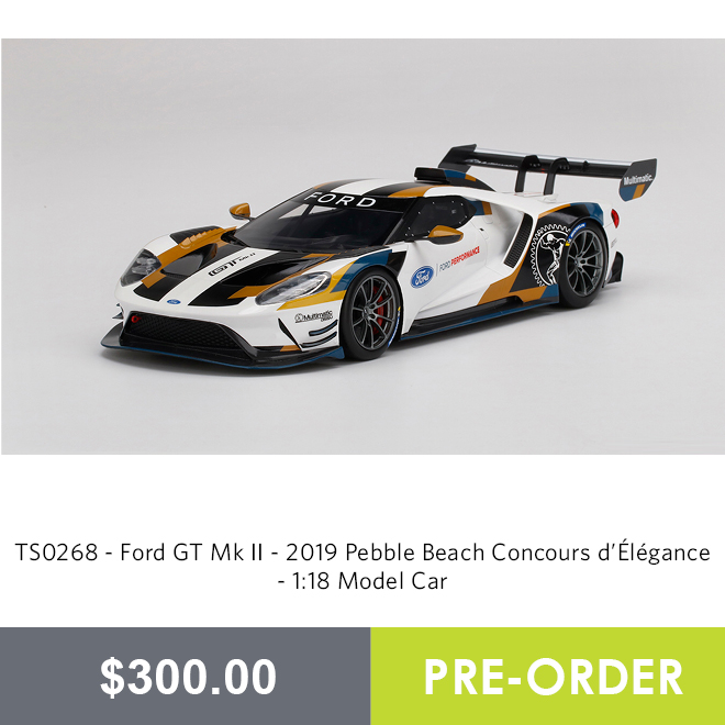 TS0268 - Ford GT Mk II - 2019 Pebble Beach Concours d’Élégance - 1:18 Model Car