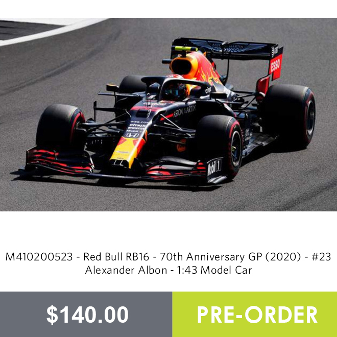 M410200523 - Red Bull RB16 - 70th Anniversary GP (2020) - #23 Alexander Albon - 1:43 Model Car