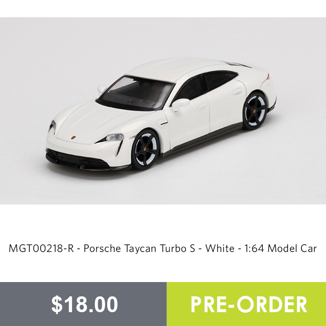 MGT00218-R - Porsche Taycan Turbo S - White - 1:64 Model Car