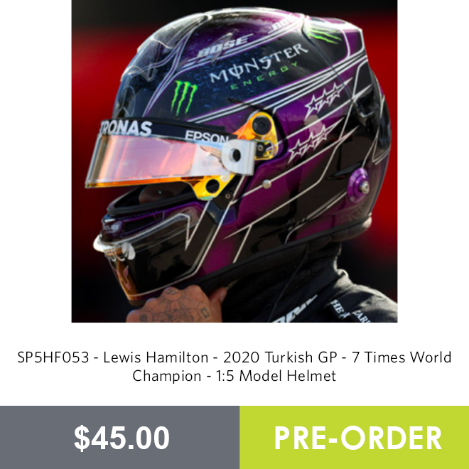 SP5HF053 - Lewis Hamilton - 2020 Turkish GP - 7 Times World Champion - 1:5 Model Helmet