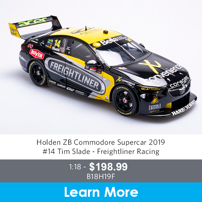 Holden ZB Commodore Supercar - 2019 - #14 Tim Slade - 1:18 Model Car - Learn More