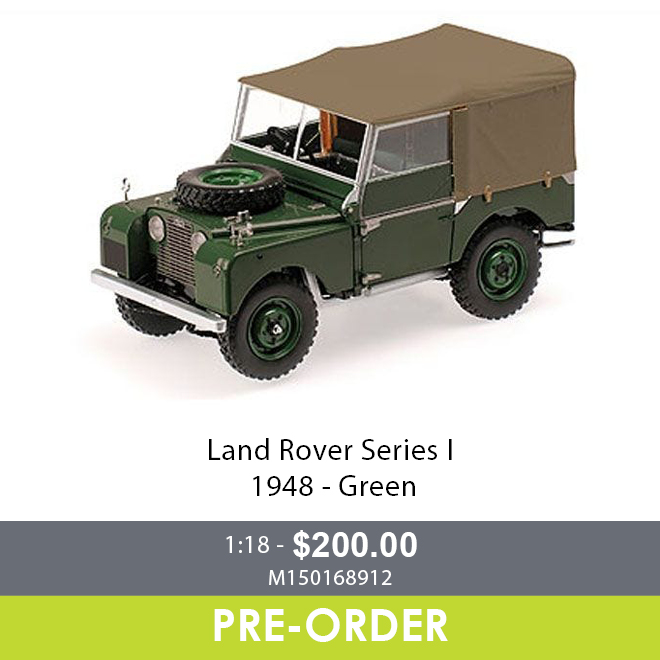 Land Rover Series I – 1948 – Green – 1:18 Diecast Model Car