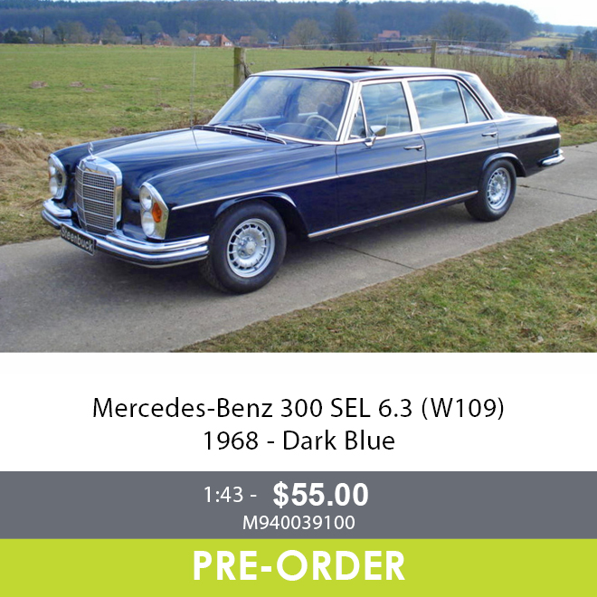 Mercedes-Benz 300 SEL 6.3 (W109) - 1968 - Dark Blue - 1:43 Diecast Model Car
