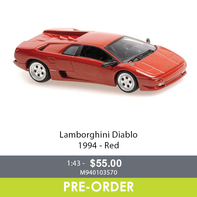 Lamborghini Diablo - 1994 - Red - 1:43 Diecast Model Car