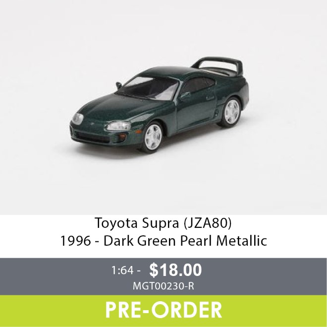 Toyota Supra (JZA80) 1996 - Dark Green Pearl Metallic - Pre-Order Now