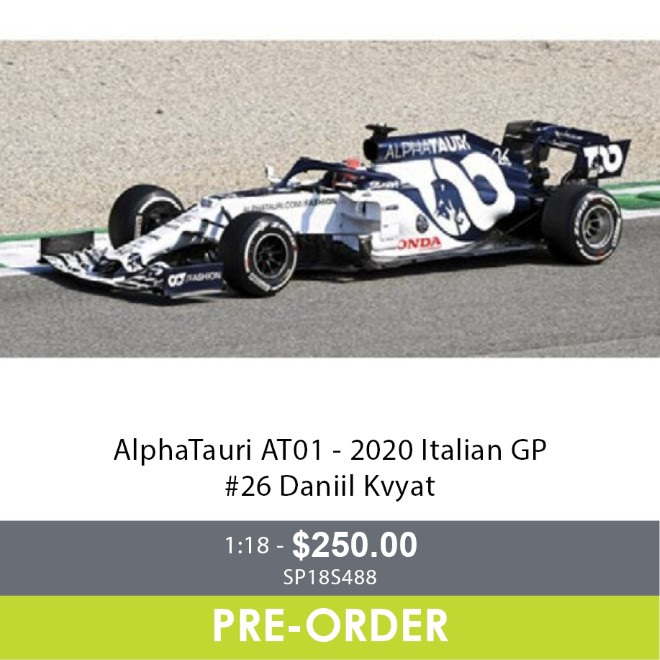 AlphaTauri AT01 - 2020 Italian GP #26 Daniil Kvyat - Pre Order Now