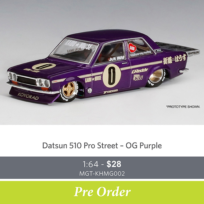 Datsun 510 Pro Street - OG Purple - 1:64 Model Car | Pre-Order Now