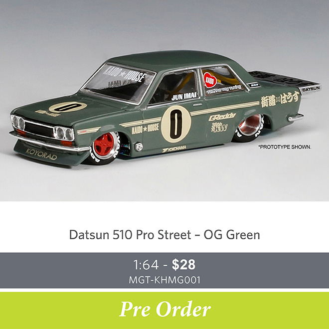 Datsun 510 Pro Street - OG Green - 1:64 Model Car | Pre-Order Now